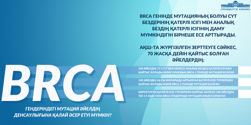 BRCA гендеріндегі мутация әйелдің денсаулығына қалай әсер етуі мүмкін?